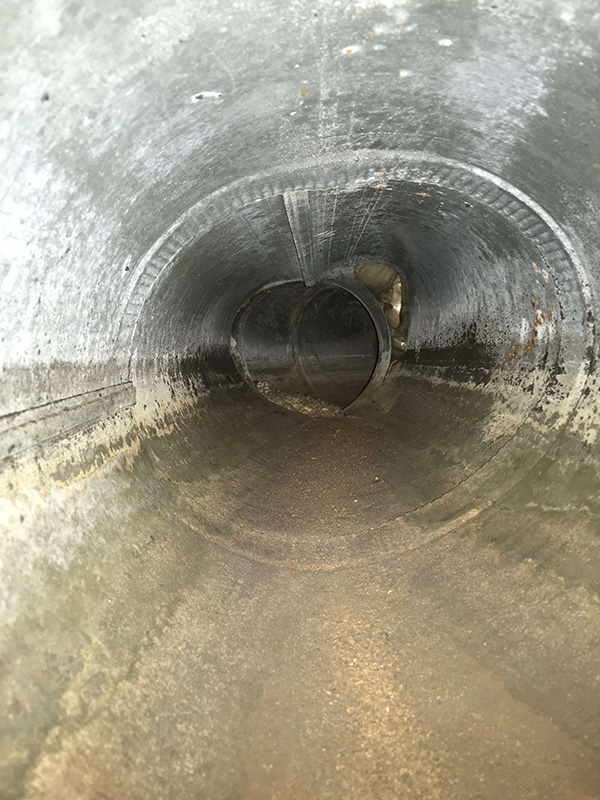 In Ground Duct before sealing